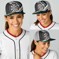 Personalized NZ Darts Baseball Net Cap Paua Shell Maori Koru Whakairo - Polynesian Pride