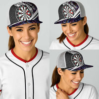 Personalized NZ Darts Baseball Net Cap Paua Shell Maori Koru Whakairo - Purple - Polynesian Pride