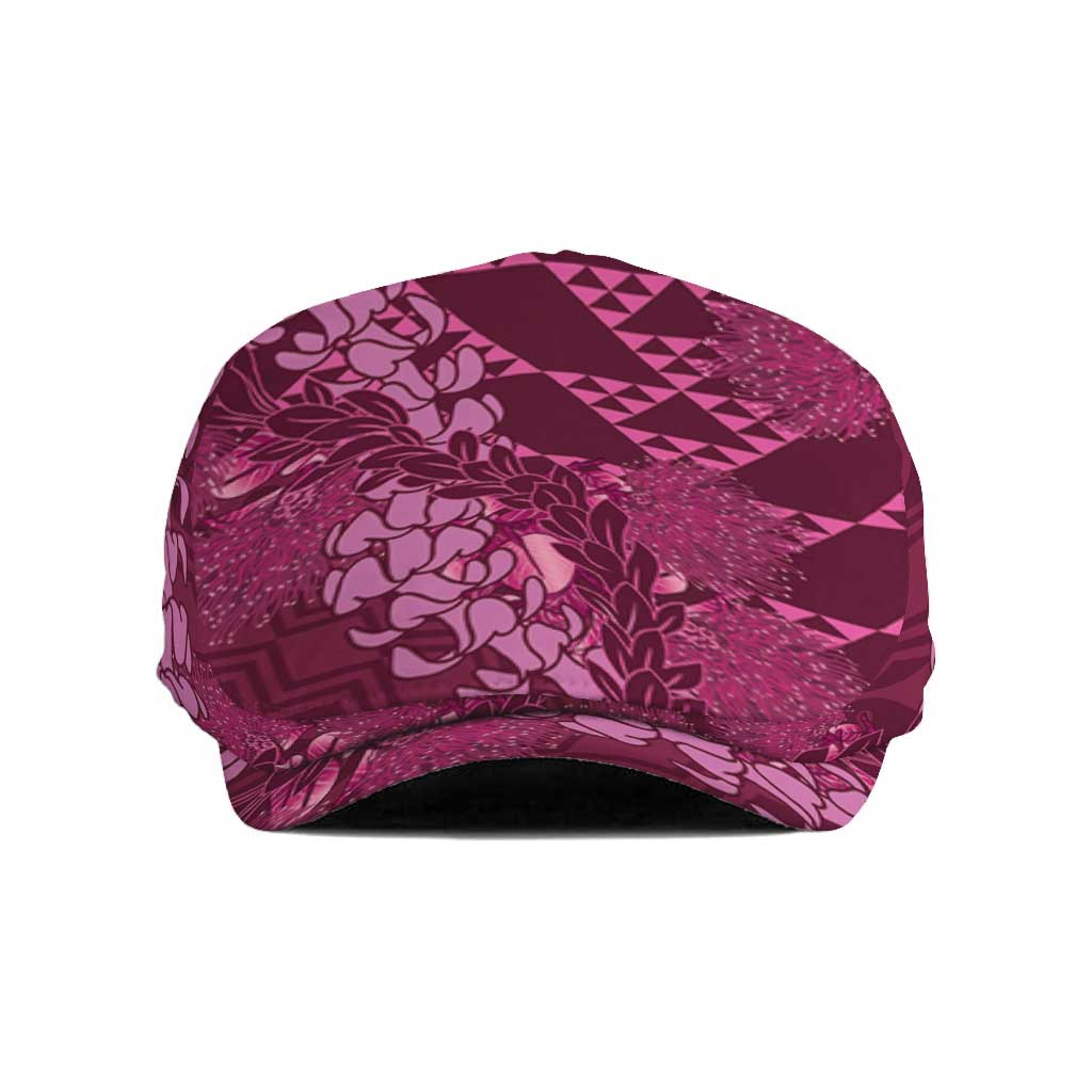 Pink Aloha Hawaii Jeff Hat Hawaiian Kakau Ohia Lehua Lei - Polynesian Pride