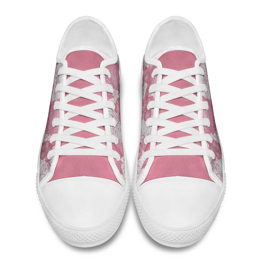 Pink Aloha Hawaii Low Top Shoes Monstera Hibiscus Plumeria Seamless Vibes - Polynesian Pride