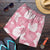 Pink Aloha Hawaii Shorts for Men Monstera Hibiscus Plumeria Seamless Vibes - Polynesian Pride