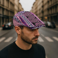 Pink Aotearoa Kowhaiwhai Pattern Jeff Hat NZ Maori Quilt Style - Polynesian Pride