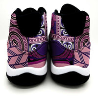 Pink Aotearoa Kowhaiwhai Pattern Sneakers J11 NZ Maori Quilt Style - Polynesian Pride