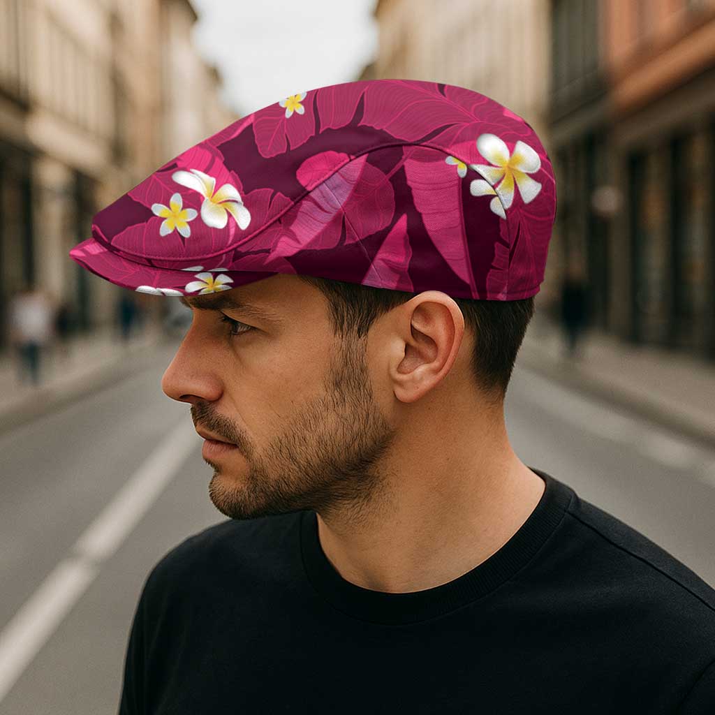 Pink Banana Leaf Hawaii Jeff Hat Lau Maia Plumeria Tropical Summer Vibes