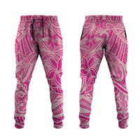 Pink Gradient Polynesia Jogger Pants Hawaiian Tribal Hammerhead Shark Tattoo - Polynesian Pride