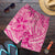 Pink Gradient Polynesia Shorts for Men Hawaiian Tribal Hammerhead Shark Tattoo - Polynesian Pride