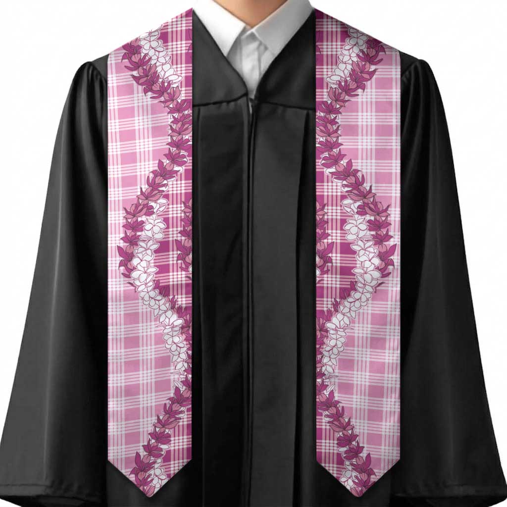 Pink Hawaii Palaka Graduation Stole Hawaiian Honohono Lei