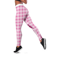 Pink Hawaii Palaka Leggings Hawaiian Honohono Lei