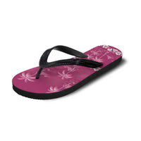 Pink Hawaii Palm Tree Hibiscus Flip Flops Fantasy Summer Vibe LT01 - Polynesian Pride
