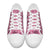 Pink Palaka Hawaii Cowboy Low Top Shoes Puakenikeni Lei Paniolo Papale Seamless Vibes - Polynesian Pride