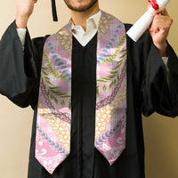 Pink Palaka Hawaii Leis Graduation Stole Hawaiian-plaid Elegant Tropical Vibes LT14