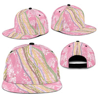 Pink Palaka Hawaii Leis Snapback Cap Hawaiian-plaid Elegant Tropical Vibes - Polynesian Pride
