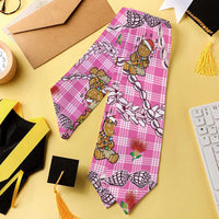 Pink Palaka Hawaii Mele Kalikimaka Graduation Stole Ohia Lehua Shell Leis Funny Gingerbread Santa - Polynesian Pride