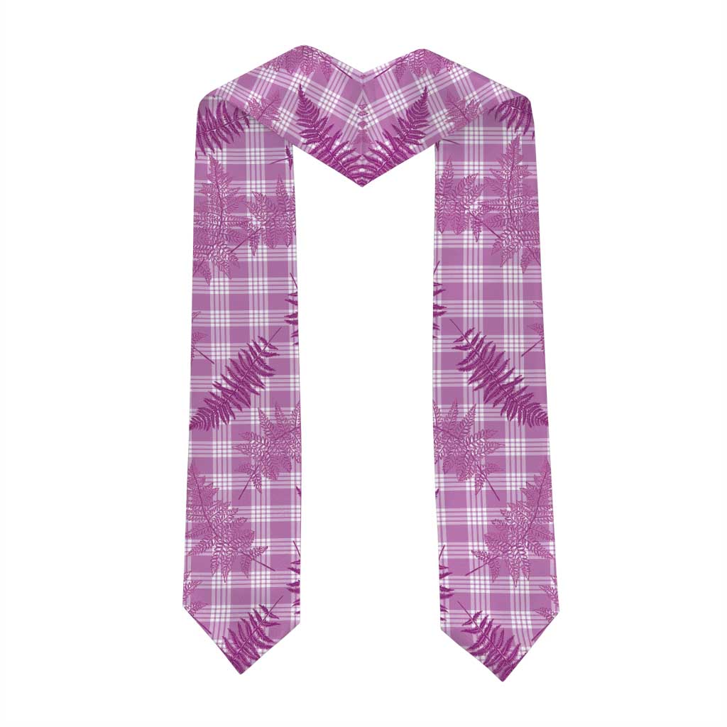 Pink Palaka Hawaii Palapalai Graduation Stole Hawaiian Fern