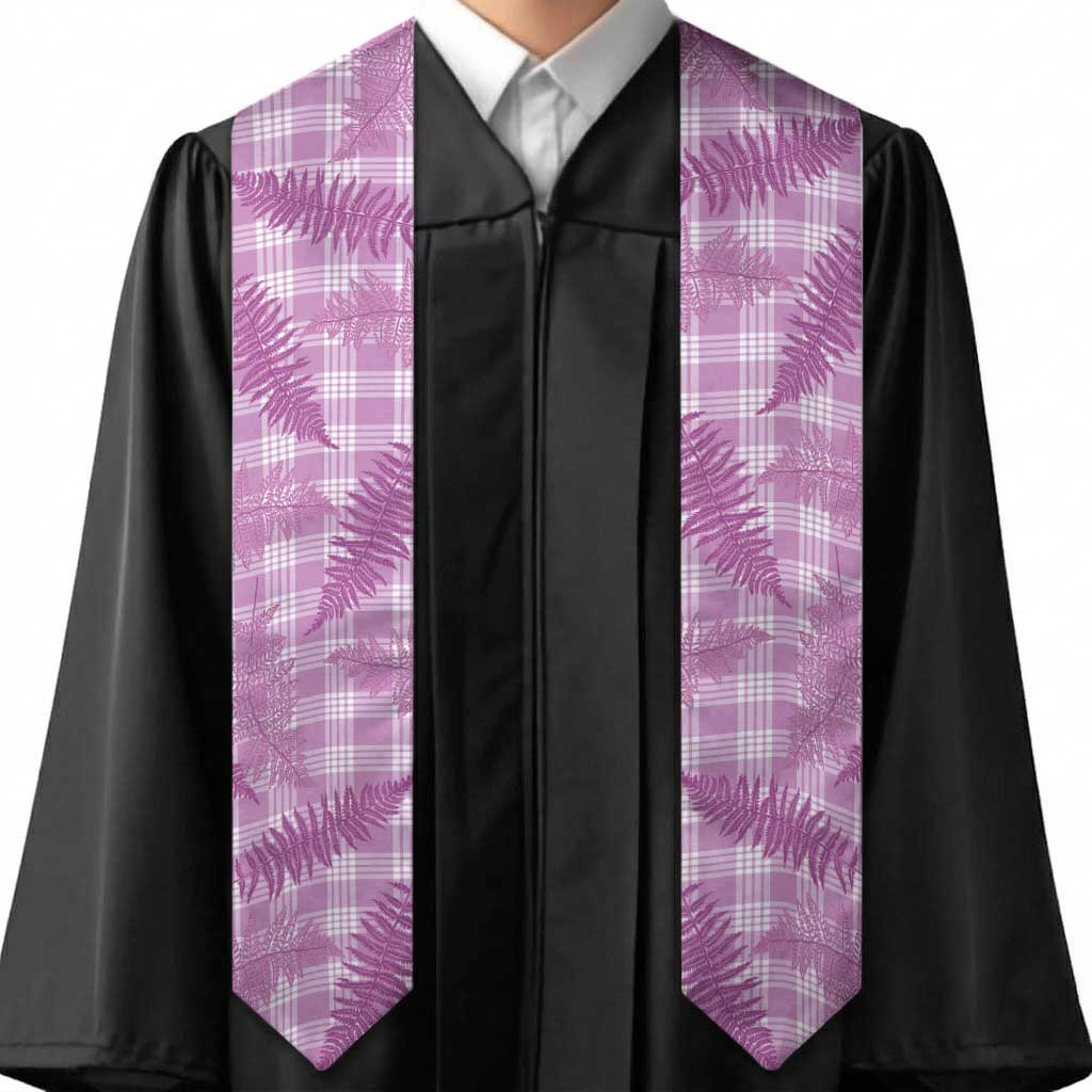 Pink Palaka Hawaii Palapalai Graduation Stole Hawaiian Fern