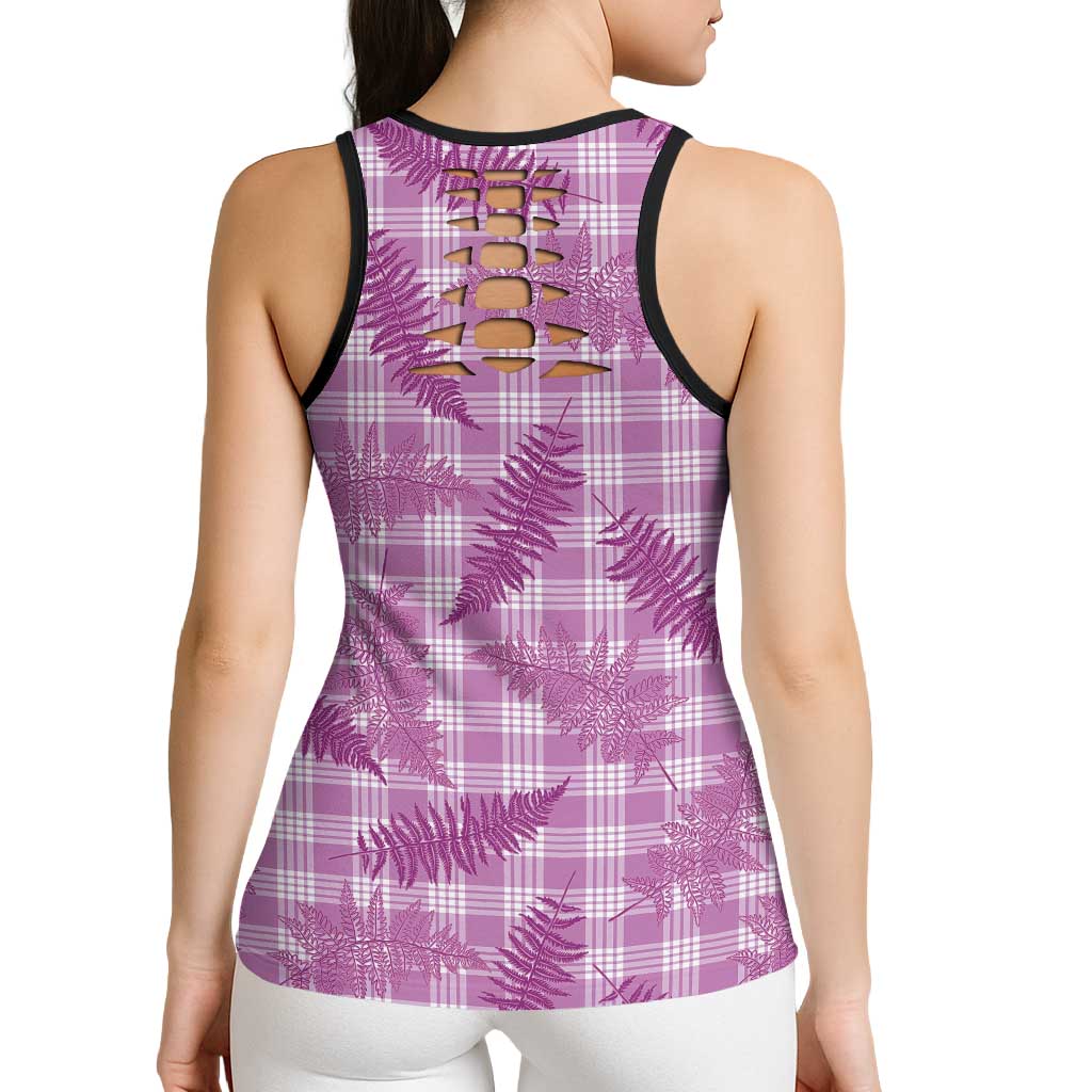 Pink Palaka Hawaii Palapalai Hollow Tank Top Hawaiian Fern