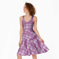 Pink Palaka Hawaii Palapalai Midi Dress Hawaiian Fern