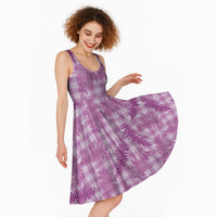 Pink Palaka Hawaii Palapalai Midi Dress Hawaiian Fern