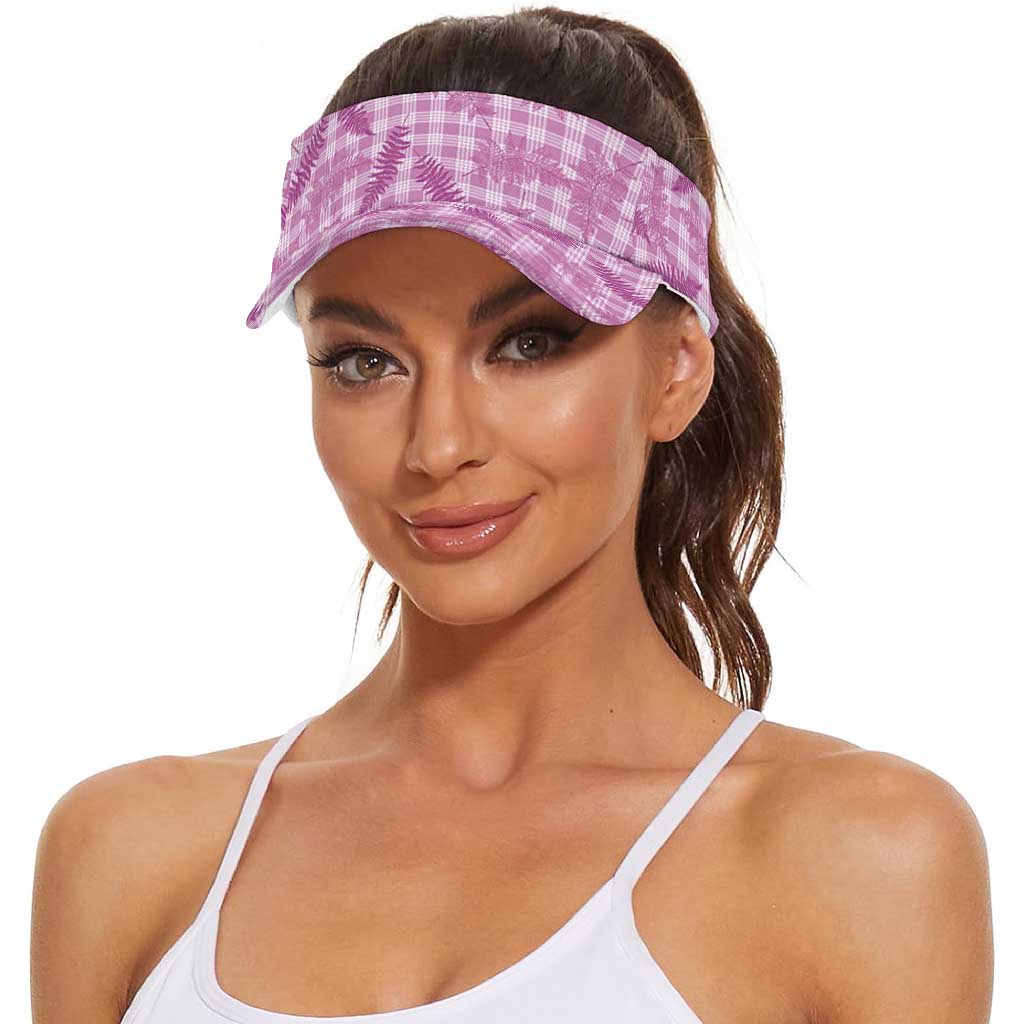 Pink Palaka Hawaii Palapalai Sun Visor Cap Hawaiian Fern