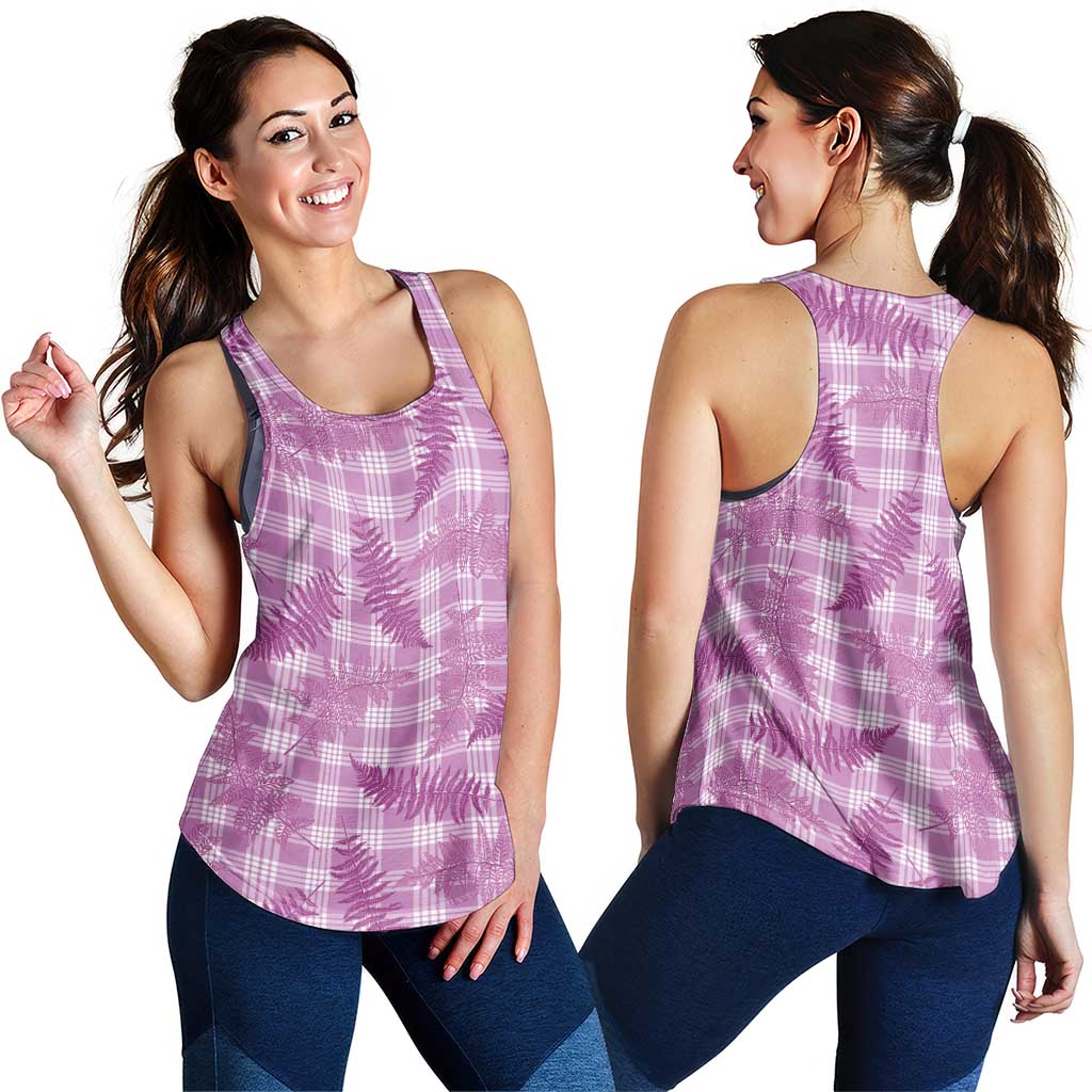 Pink Palaka Hawaii Palapalai Women Racerback Tank Hawaiian Fern