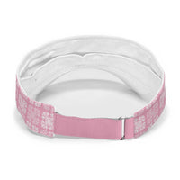Pink Palaka Quilt Hawaii Sun Visor Cap Traditional Hawaii-plaid Pattern