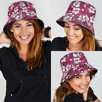 Piqi Bula Fiji Bucket Hat Fijian Tapa Seamless Hibiscus - Polynesian Pride
