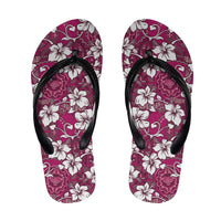Piqi Bula Fiji Flip Flops Fijian Tapa Seamless Hibiscus - Polynesian Pride