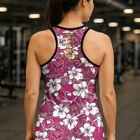 Piqi Bula Fiji Hollow Tank Top Fijian Tapa Seamless Hibiscus - Polynesian Pride