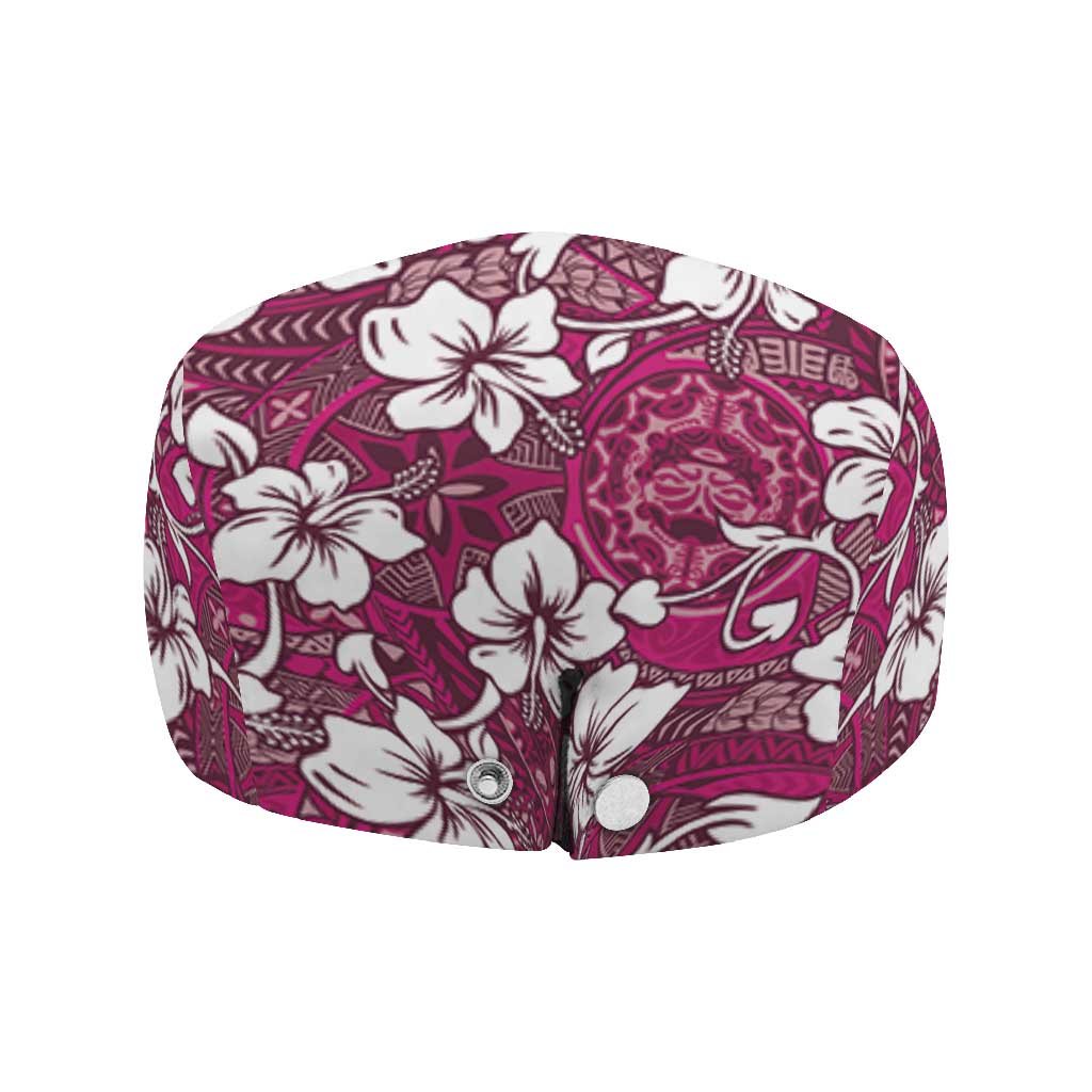 Piqi Bula Fiji Jeff Hat Fijian Tapa Seamless Hibiscus - Polynesian Pride