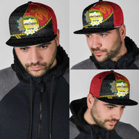 PNG Morobe Provins Snapback Cap Papua New Guinea Plumeria Melanesian Pattern - Polynesian Pride