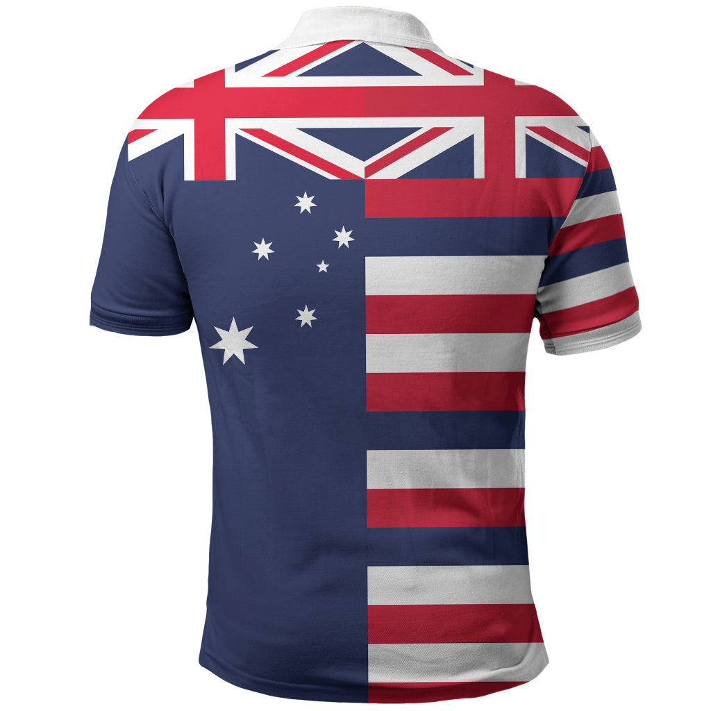 Hawaii and Australia Half Half Polo Shirt - LT03