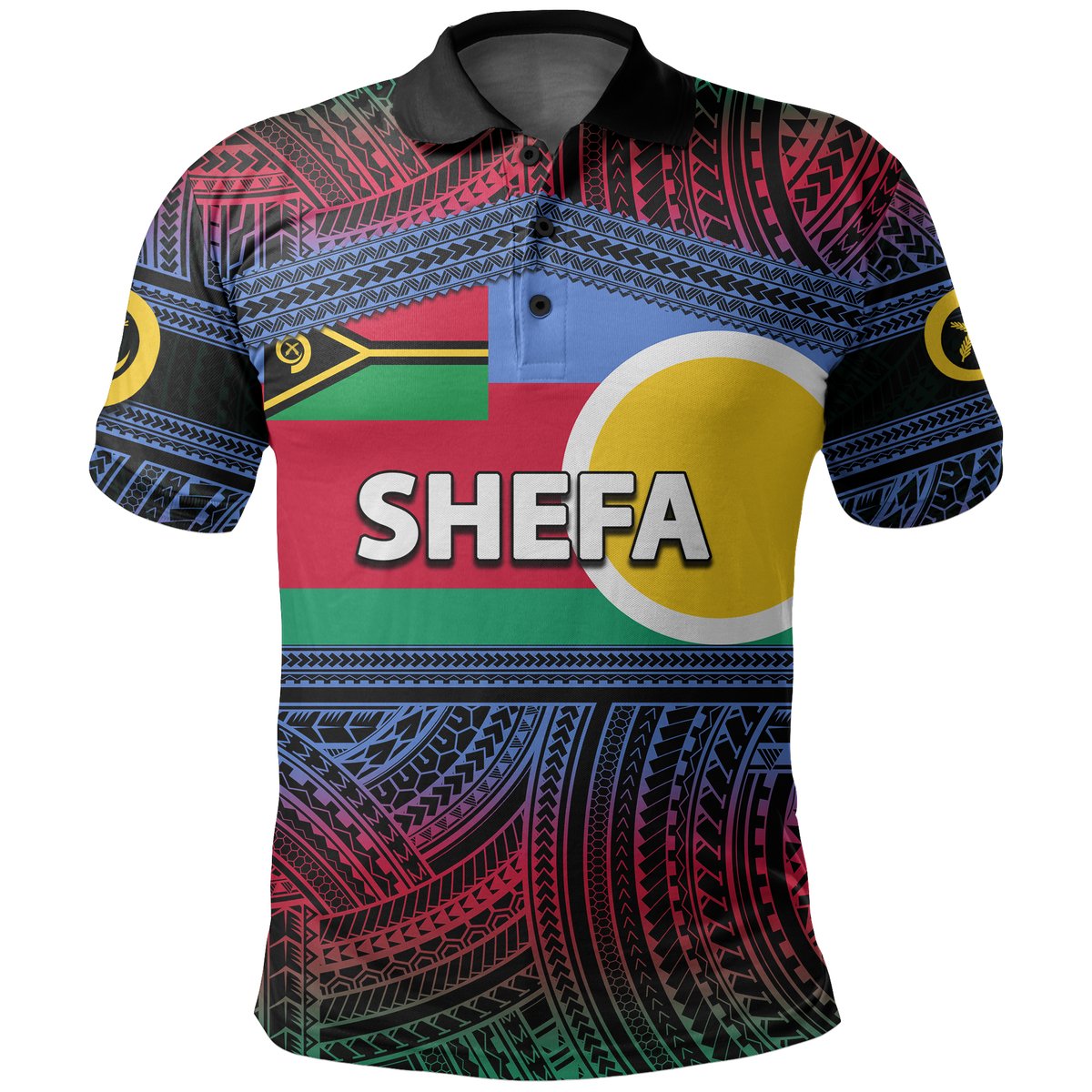 Custom Shefa Province Polo Shirt Of Vanuatu Polynesian Patterns LT6 Unisex Red - Polynesian Pride
