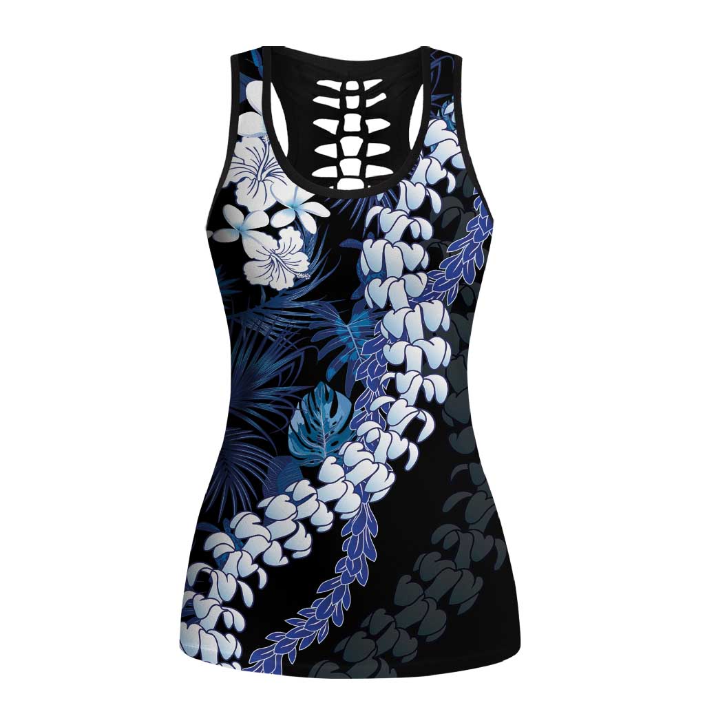 Polu Aloha Hawaii Lei Hollow Tank Top Tropical Flowers Elegant Vibe - Polynesian Pride