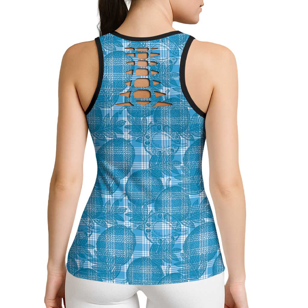 Polu Hawaii Breadfruit Palaka Motifs Hollow Tank Top