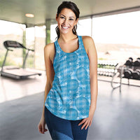 Polu Hawaii Breadfruit Palaka Motifs Women Racerback Tank