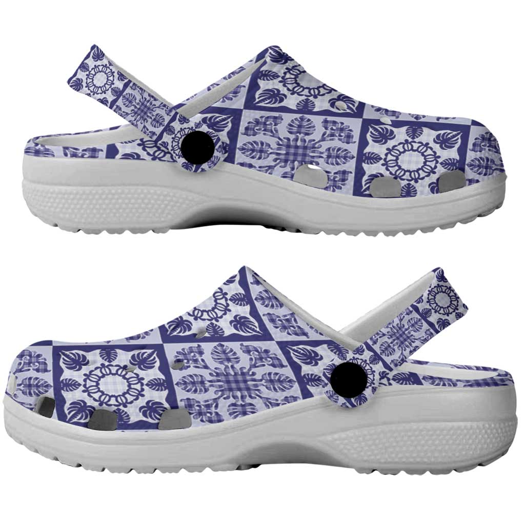 Polu Palaka Quilt Hawaii Clogs Shoes Hawaiian Tropical Monstera Sea Turtle