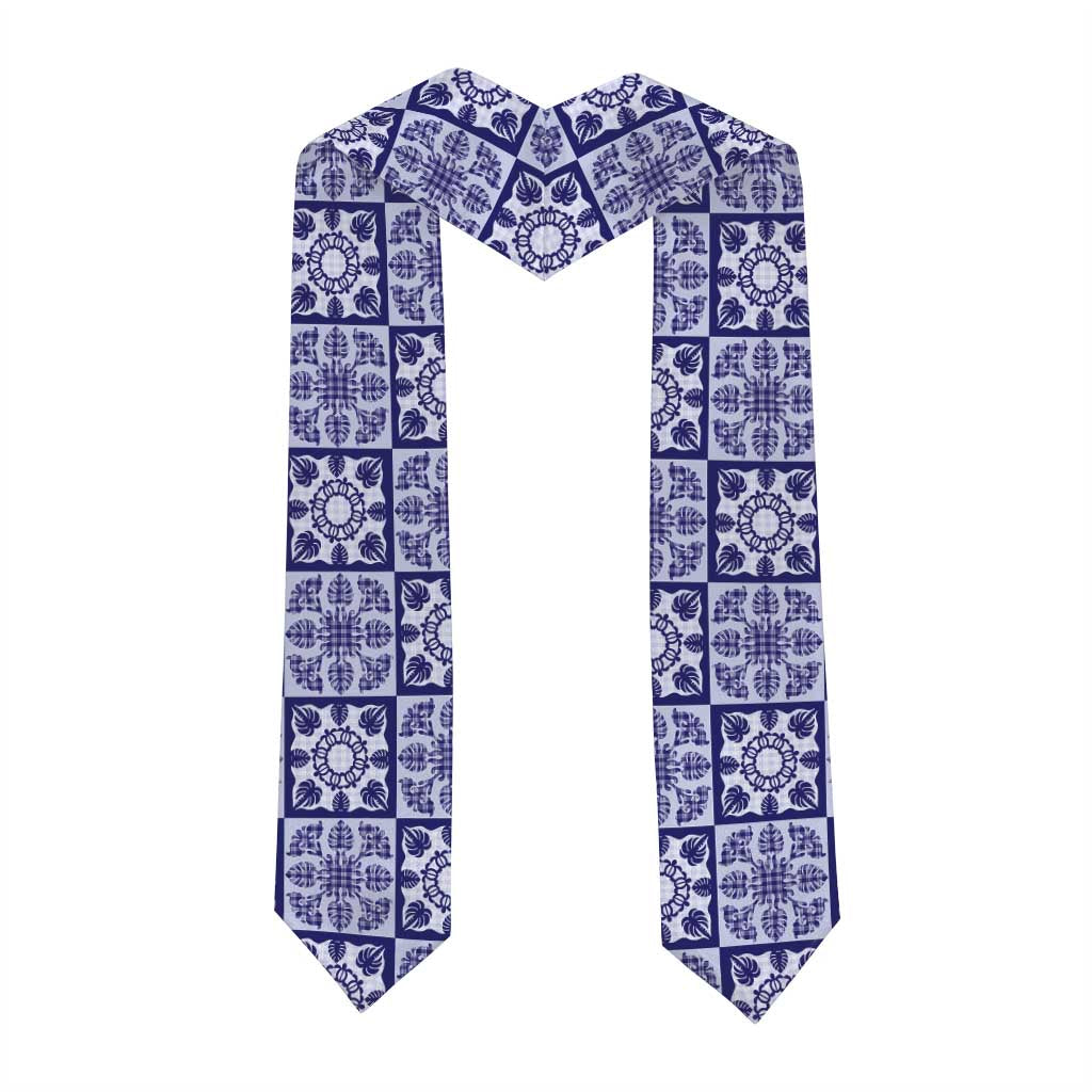 Polu Palaka Quilt Hawaii Graduation Stole Hawaiian Tropical Monstera Sea Turtle