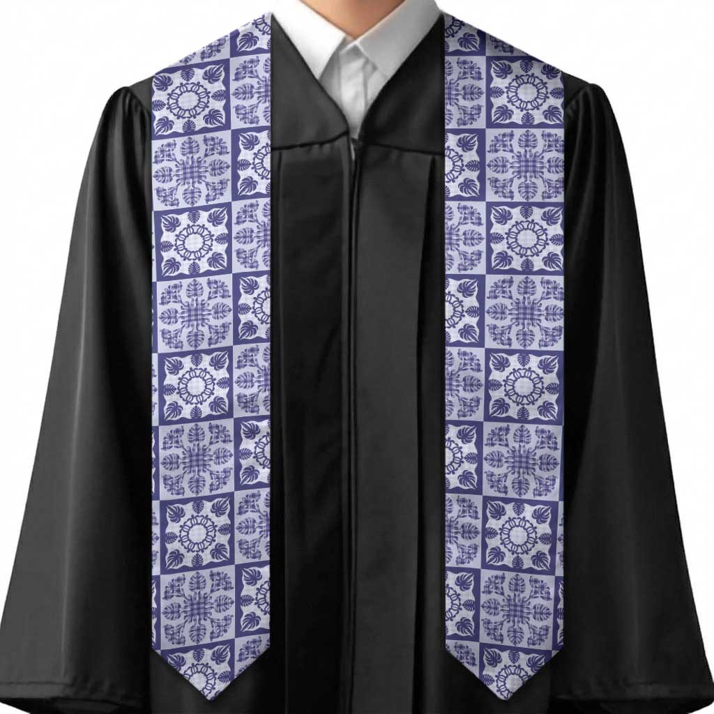 Polu Palaka Quilt Hawaii Graduation Stole Hawaiian Tropical Monstera Sea Turtle