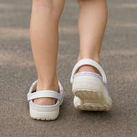 Polynesia Hammerhead Shark Clogs Shoes Tropical Flowers Tribal Pattern Lavender - Polynesian Pride