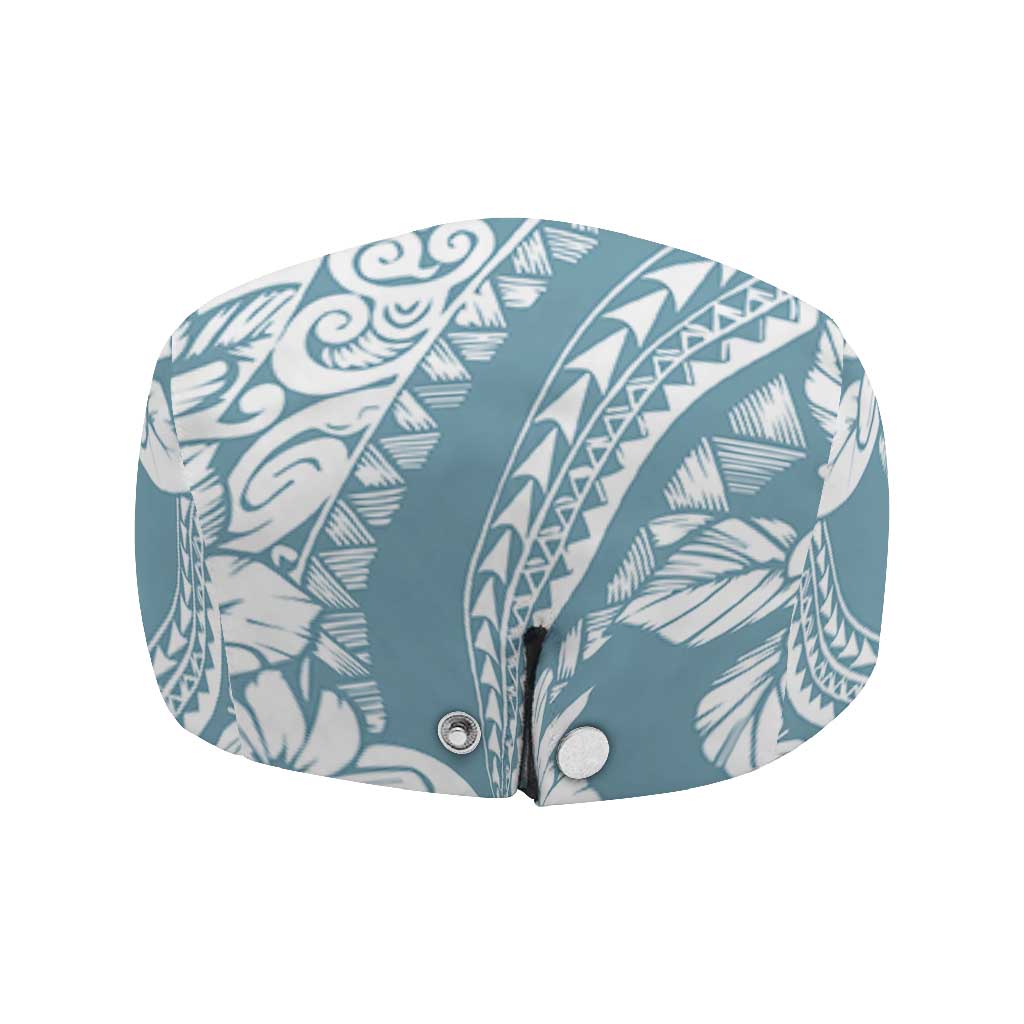 Polynesia Jeff Hat Polynesian Tropical Flowers Blue Pastel Vibes - Polynesian Pride