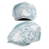 Polynesia Jeff Hat Polynesian Tropical Flowers Blue Pastel Vibes - Polynesian Pride