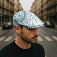 Polynesia Jeff Hat Polynesian Tropical Flowers Blue Pastel Vibes - Polynesian Pride