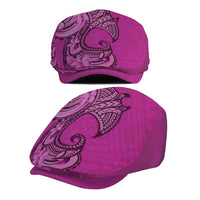 Polynesia Manta Ray Tattoo Jeff Hat Tropical Plumeria Pink Polynesian Pattern LT14 - Polynesian Pride