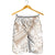 Polynesia Shorts for Men Polynesian Tropical Flowers Beige Pastel Vibes - Polynesian Pride