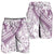 Polynesia Shorts for Men Polynesian Tropical Flowers Purple Pastel Vibes - Polynesian Pride