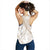 Polynesia Women Racerback Tank Polynesian Tropical Flowers Beige Pastel Vibes - Polynesian Pride
