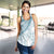 Polynesia Women Racerback Tank Polynesian Tropical Flowers Blue Pastel Vibes - Polynesian Pride