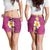 Polynesian Hibiscus and Plumeria Tapa Pattern Shorts for Women Pink Color - Polynesian Pride