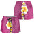 Polynesian Hibiscus and Plumeria Tapa Pattern Shorts for Women Pink Color - Polynesian Pride