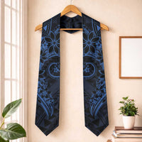 Polynesian Sunset Plumeria Graduation Stole Navy Polynesian Tattoo